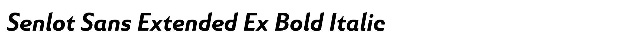 Senlot Sans Extended Ex Bold Italic image